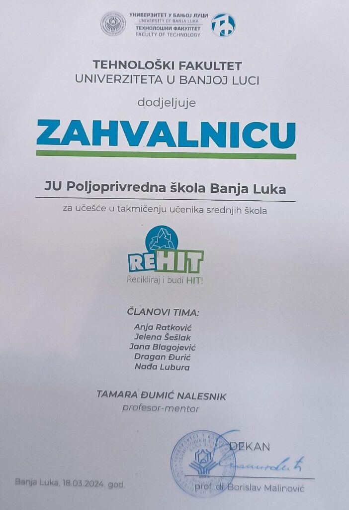 zahvalnica